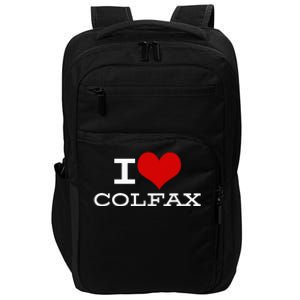 I Love Colfax Colorado Impact Tech Backpack