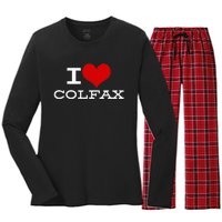 I Love Colfax Colorado Women's Long Sleeve Flannel Pajama Set 