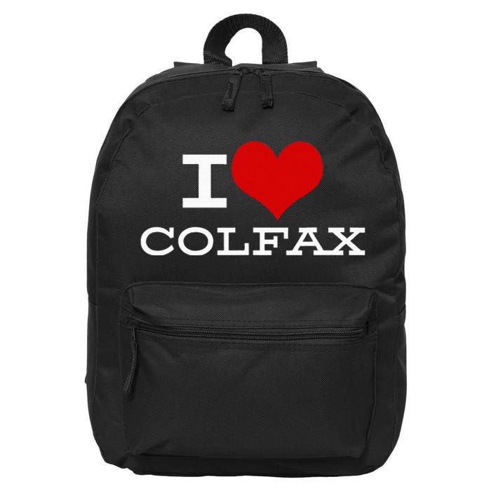 I Love Colfax Colorado 16 in Basic Backpack