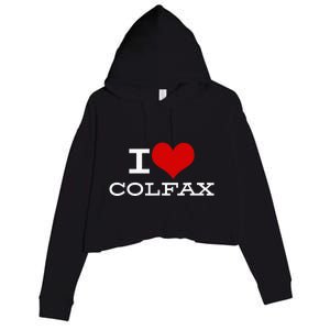 I Love Colfax Colorado Crop Fleece Hoodie