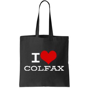 I Love Colfax Colorado Tote Bag