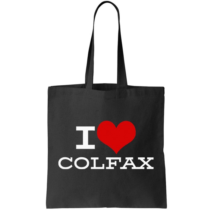 I Love Colfax Colorado Tote Bag