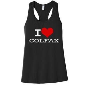 I Love Colfax Colorado Women's Racerback Tank