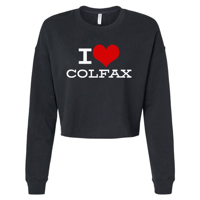 I Love Colfax Colorado Cropped Pullover Crew