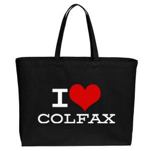 I Love Colfax Colorado Cotton Canvas Jumbo Tote