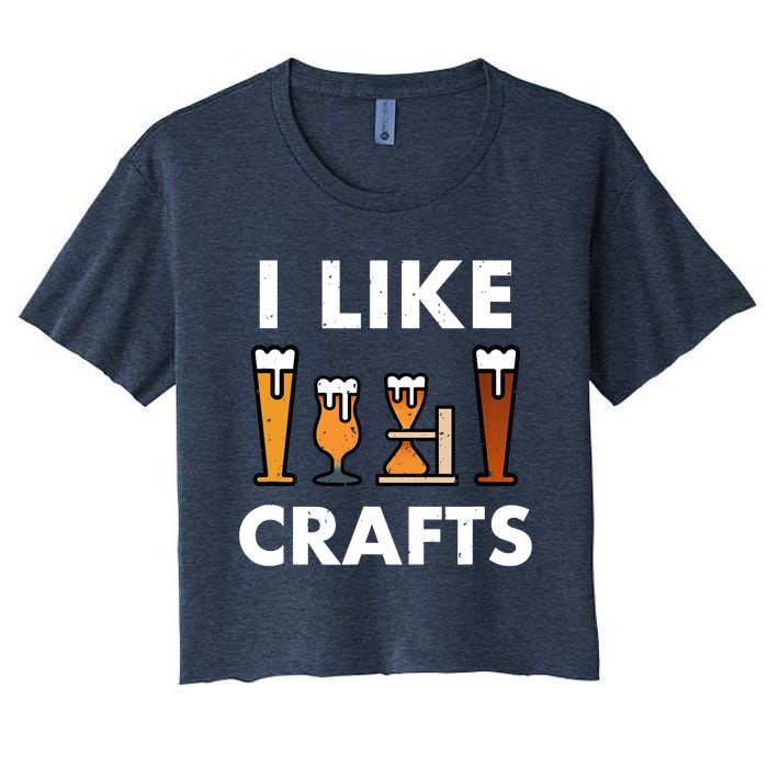 I Like Crafts Beer for crafts beer lover Women's Crop Top Tee