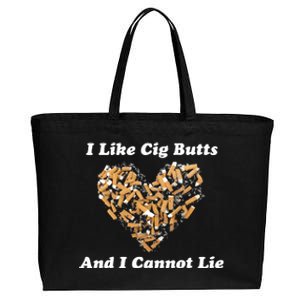 I Like Cig Butts And I Cannot Lie Cotton Canvas Jumbo Tote