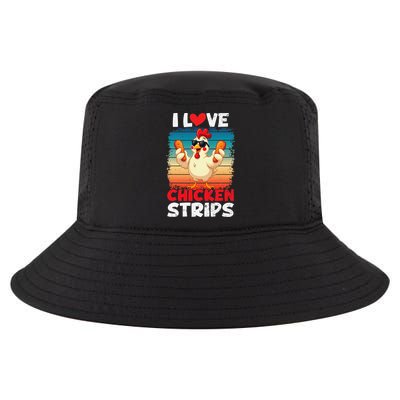 I Love Chicken Strips Crispy Chicken Fingers Fast Food Cool Comfort Performance Bucket Hat