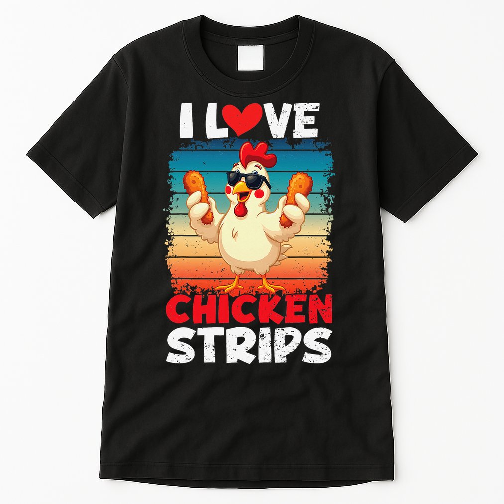 I Love Chicken Strips Crispy Chicken Fingers Fast Food Tall T-Shirt