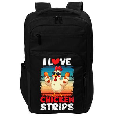 I Love Chicken Strips Crispy Chicken Fingers Fast Food Impact Tech Backpack