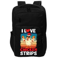 I Love Chicken Strips Crispy Chicken Fingers Fast Food Impact Tech Backpack