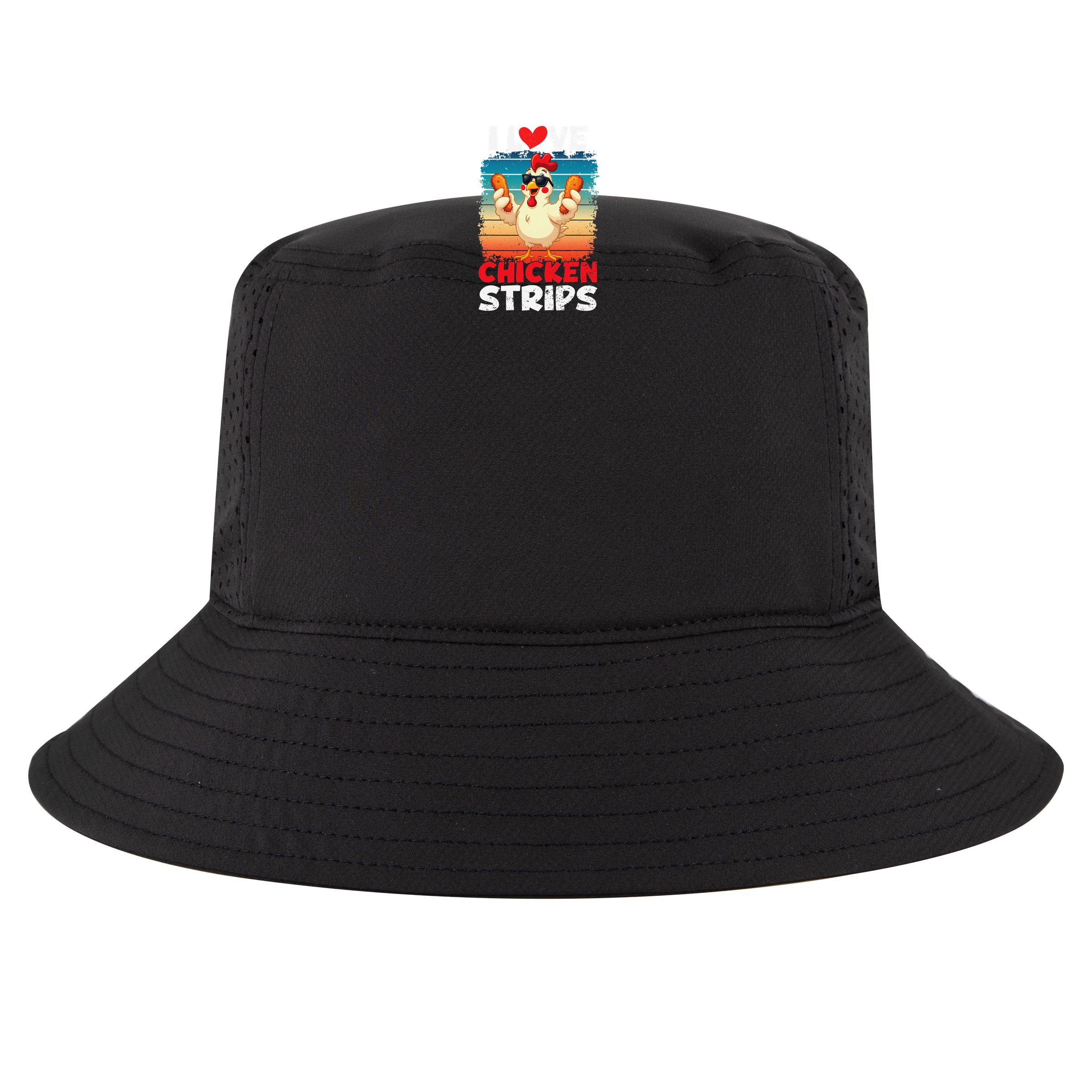 I Love Chicken Strips Crispy Chicken Fingers Fast Food Bucket Hat