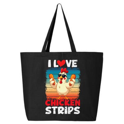 I Love Chicken Strips Crispy Chicken Fingers Fast Food 25L Jumbo Tote