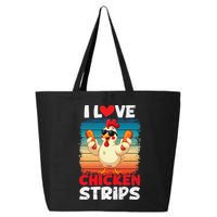 I Love Chicken Strips Crispy Chicken Fingers Fast Food 25L Jumbo Tote