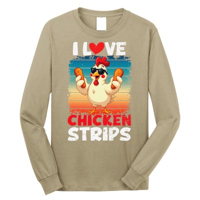 I Love Chicken Strips Crispy Chicken Fingers Fast Food Long Sleeve Shirt