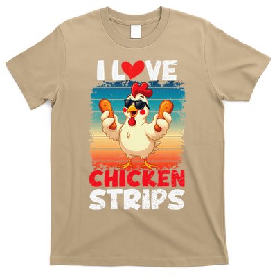 I Love Chicken Strips Crispy Chicken Fingers Fast Food T-Shirt