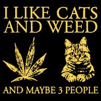 I Like Cats And Weed And Maybe 3 People Cooling Performance Crew T-Shirt