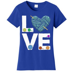 I Love Crochet And Knitting Great Gift Funny Crocheting Lover Gift Women's T-Shirt