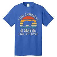 I Like Capybaras And Maybe 3 People Funny Capybara Lover Tall T-Shirt