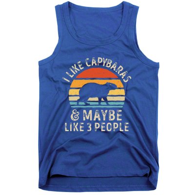 I Like Capybaras And Maybe 3 People Funny Capybara Lover Tank Top