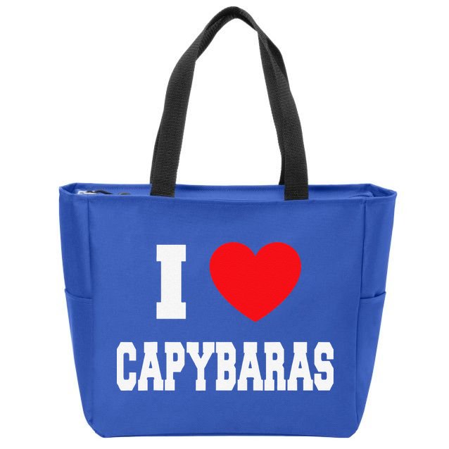 I Love Capybaras Zip Tote Bag