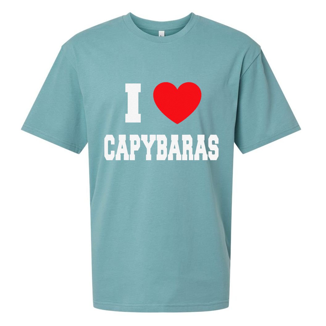 I Love Capybaras Sueded Cloud Jersey T-Shirt