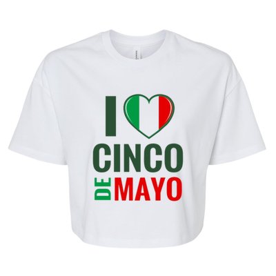 I Love Cinco De Mayo Bella+Canvas Jersey Crop Tee