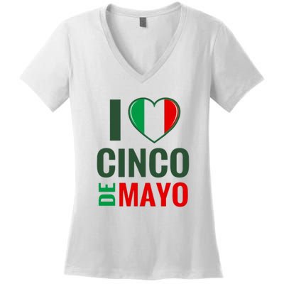 I Love Cinco De Mayo Women's V-Neck T-Shirt