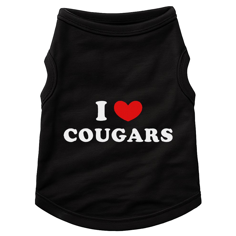 I Love Cougars I Heart Cougars Doggie Tank