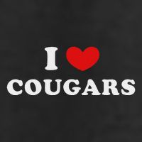 I Love Cougars I Heart Cougars Adult Drive Performance Visor