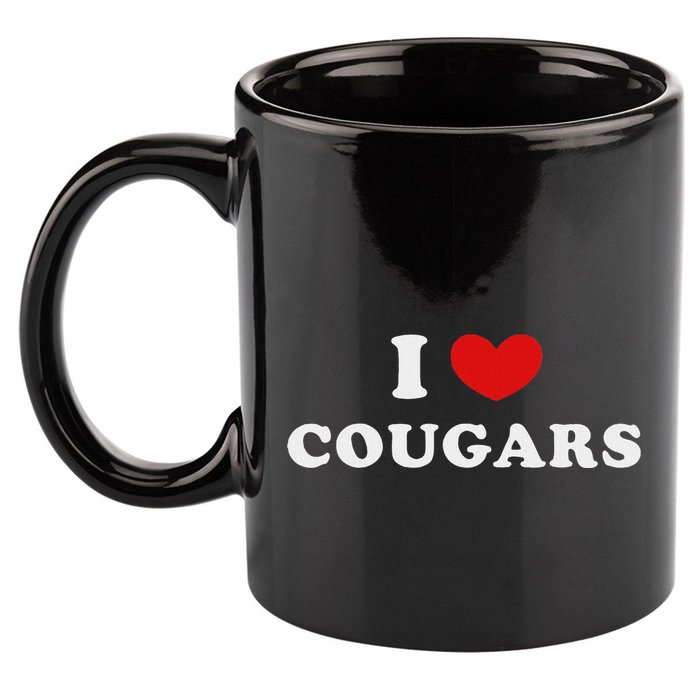 I Love Cougars I Heart Cougars 11oz C Handle Ceramic Mug