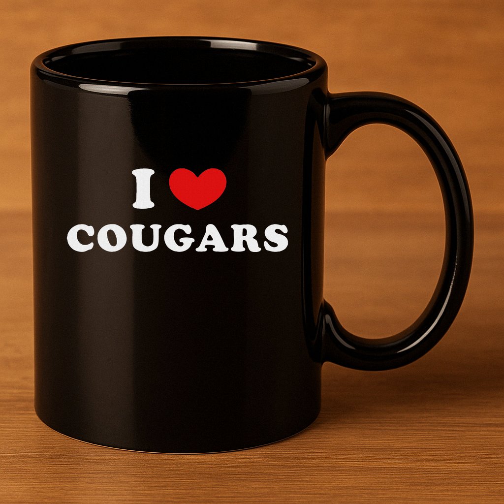 I Love Cougars I Heart Cougars 11oz C Handle Ceramic Mug