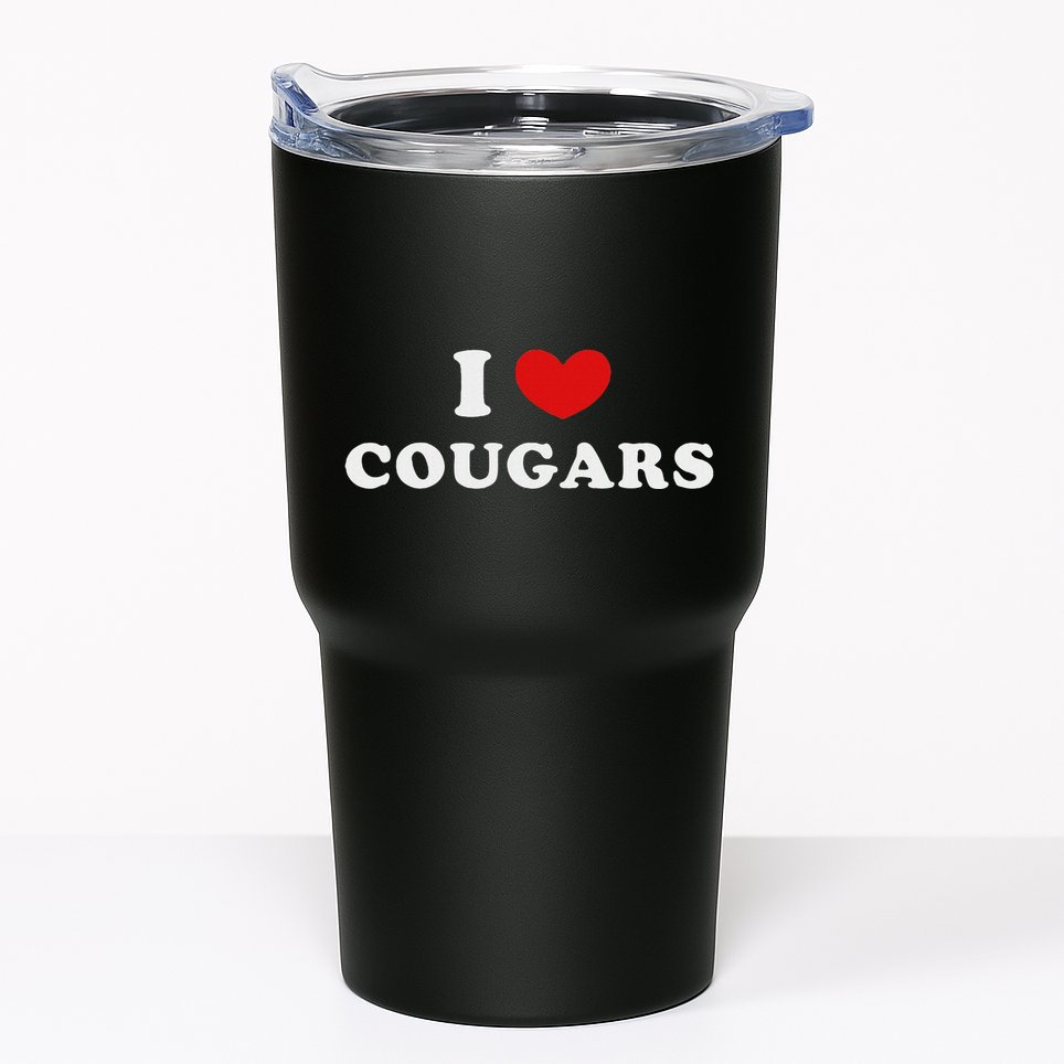 I Love Cougars I Heart Cougars Tumbler
