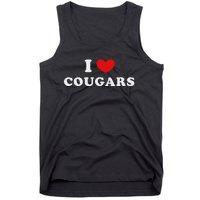 I Love Cougars I Heart Cougars Tank Top