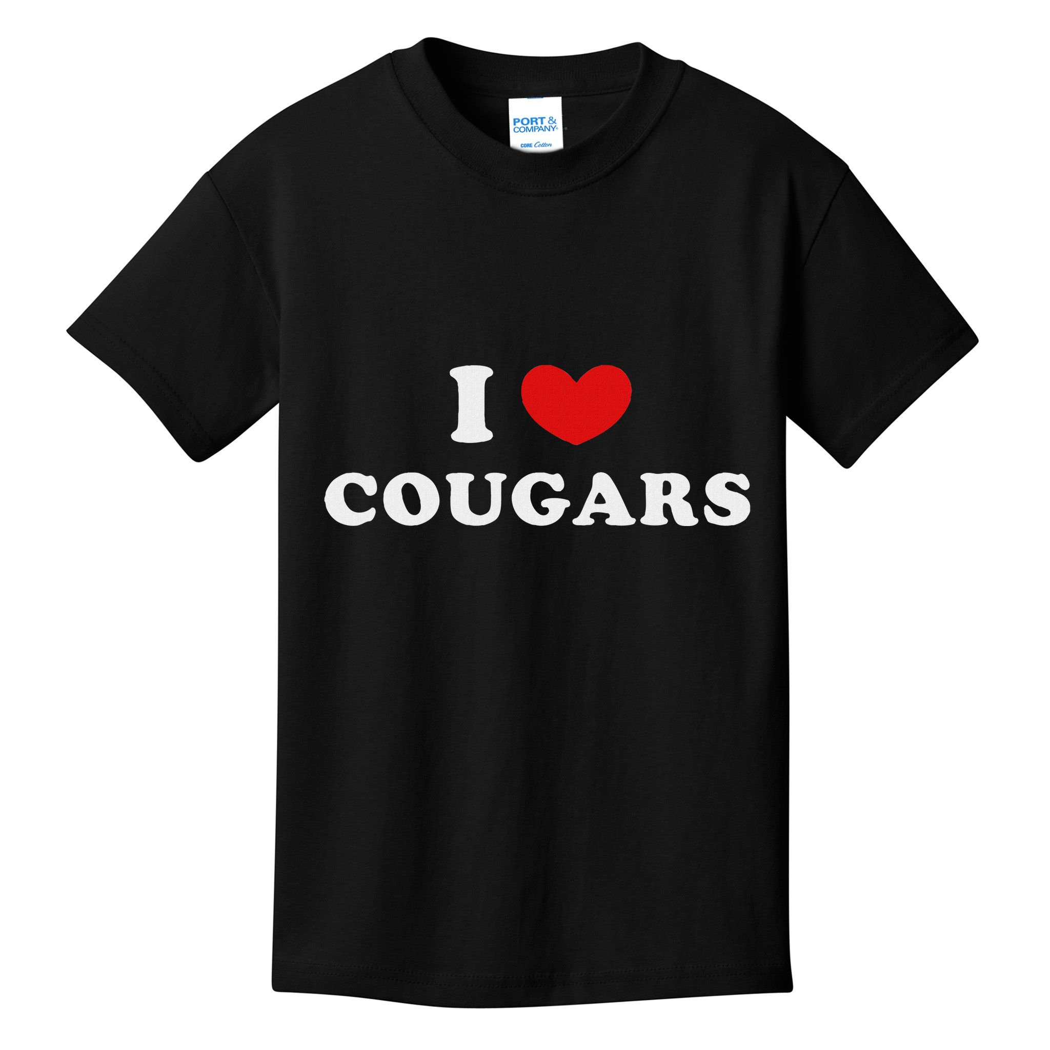 I Love Cougars I Heart Cougars Kids T-Shirt