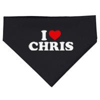 I Love Chris USA-Made Doggie Bandana