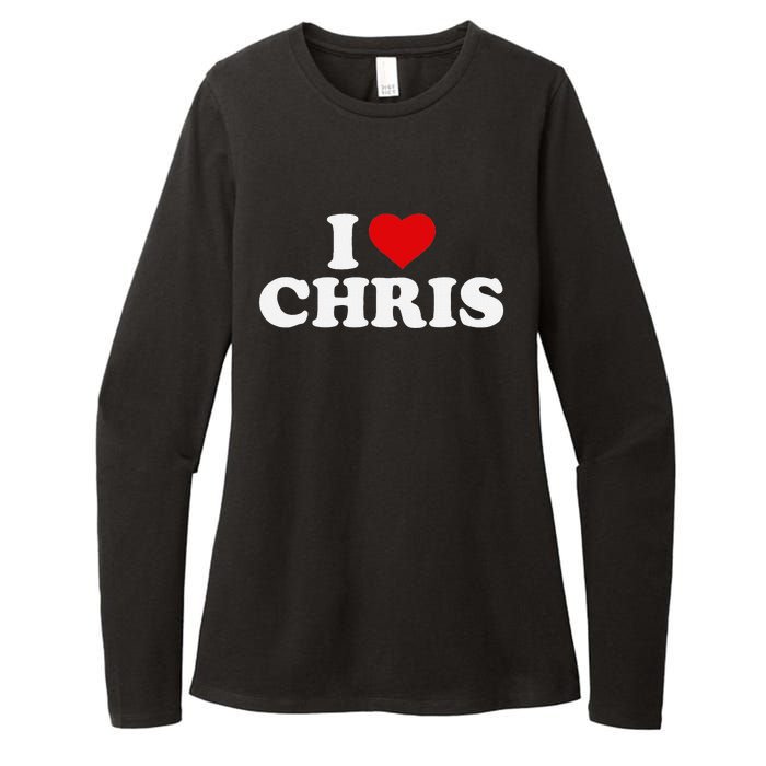 I Love Chris Womens CVC Long Sleeve Shirt