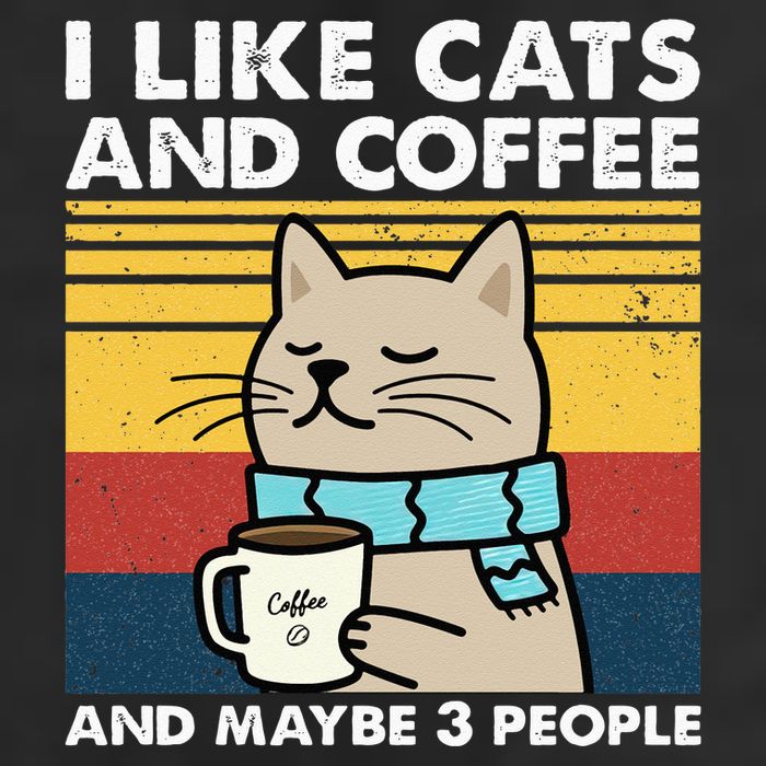 I Like Cats And Coffee And Maybe 3 People Retro Coffee Lover Cool Comfort Performance Bucket Hat