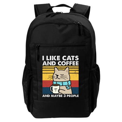 I Like Cats And Coffee And Maybe 3 People Retro Coffee Lover Backpack