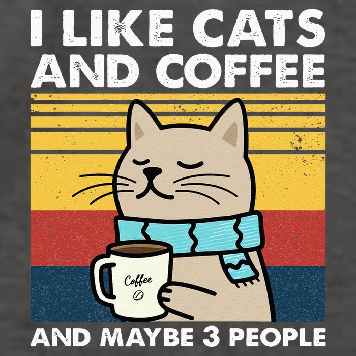 I Like Cats And Coffee And Maybe 3 People Retro Coffee Lover Vector Backpack