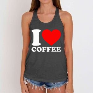 I Love Coffee Women's Knotted Racerback Tank