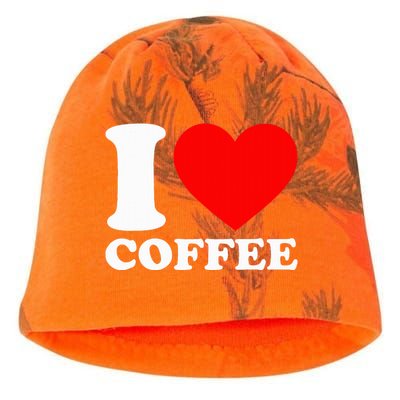 I Love Coffee Kati - Camo Knit Beanie