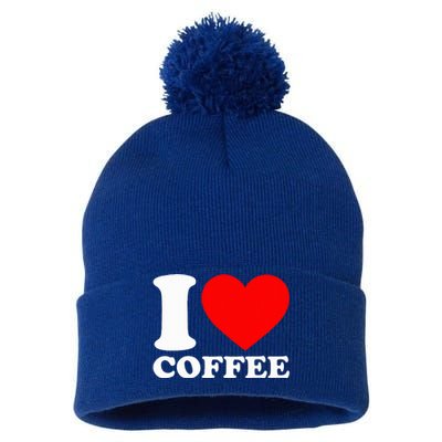 I Love Coffee Pom Pom 12in Knit Beanie