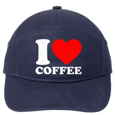 I Love Coffee 7-Panel Snapback Hat