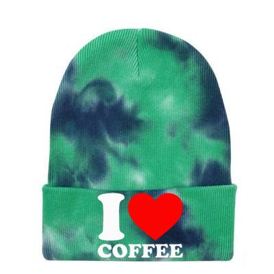 I Love Coffee Tie Dye 12in Knit Beanie