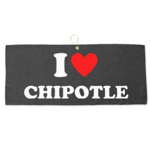 I Love Chipotle I Love Heart Chipotle Large Microfiber Waffle Golf Towel