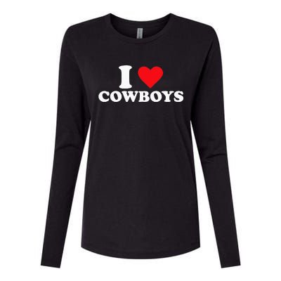 I Love Cow Womens Cotton Relaxed Long Sleeve T-Shirt