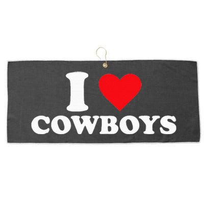 I Love Cow Large Microfiber Waffle Golf Towel