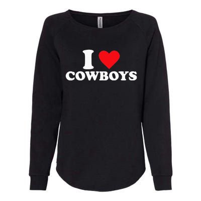 I Love Cow Womens California Wash Sweatshirt