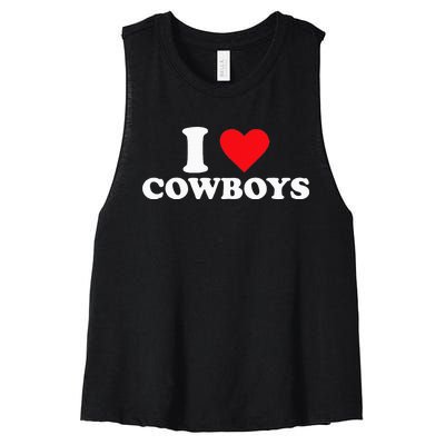 I Love Cow Women's Racerback Cropped Tank